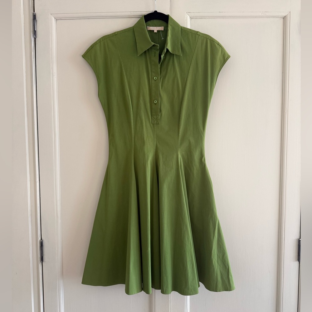 Michael Kors Collection Cotton Cap Sleeve Shirt Dress